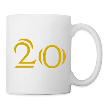 20. 20th ANNIVERSARY. 20 YEARS ANNIVERSARY. 20 YEARS. - Mug - white - Right