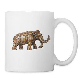 Mosaïque de mammouth - Don rustique préhistorique - Mug blanc - blanc - Droite