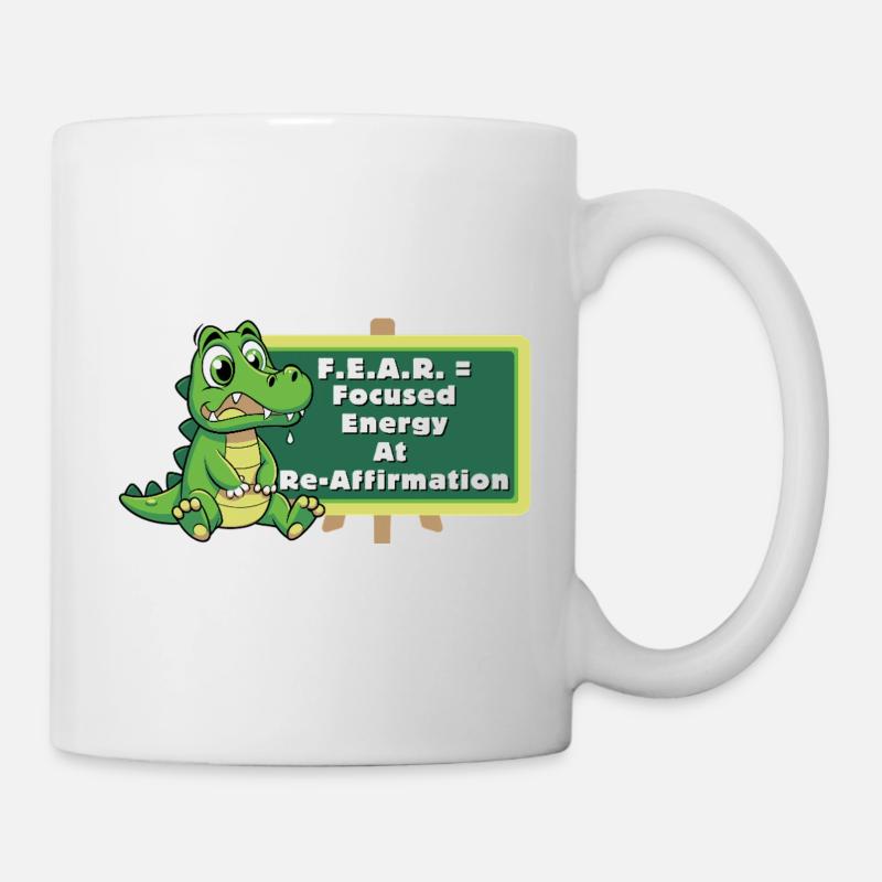 Crock : PEUR = Énergie Concentrée à la Réaffirmation - Mug blanc - blanc