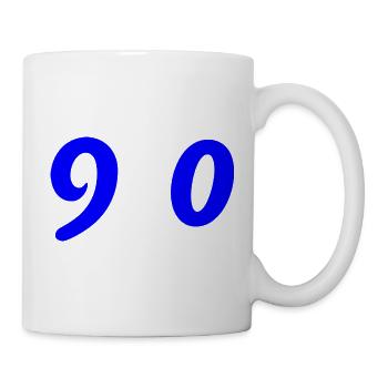 90. 90 ANS. 90e ANNIVERSAIRE. ANNIVERSAIRE 90 ANS. - Mug blanc - blanc - Droite