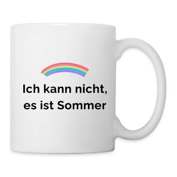 Regenbogen ich kann nicht, es ist sommer - Tasse - Weiß - Rechts