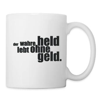 Der wahre Held... - Tasse - Weiß - Rechts