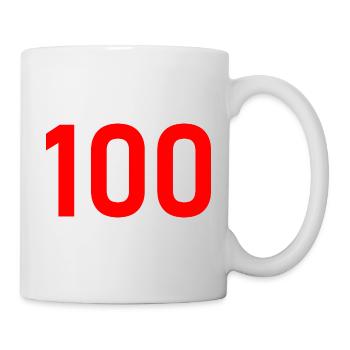 100. 100 ANS. 100e ANNIVERSAIRE. ANNIVERSAIRE 100  - Mug blanc - blanc - Droite