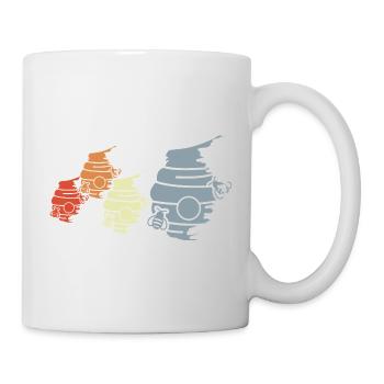 Dessin vintage en ruche - Mug blanc - blanc - Droite