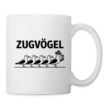  Zugvögel Bahn Schaffner Möwen Cartoon Eisenbahn - Tasse - Weiß - Rechts