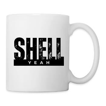 Yeah Bold Lettering on Black - Mug blanc - blanc - Droite