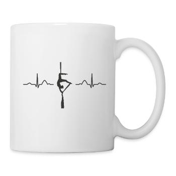 Vertical Scarf Heartbeat Aerial Acrobatics Aerial Silk - Mug - white - Right