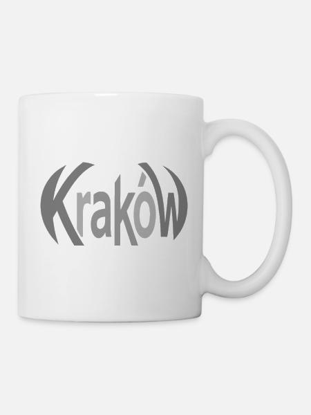 Krakau, Krakow Schriftzug  - Tasse - Weiß