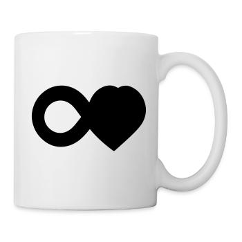 T-shirt Infini Amour - Infinity Love Heart - Mug blanc - blanc - Droite