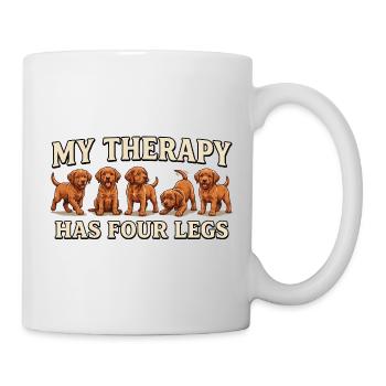 Chiots de Labrador Fox Red, ma thérapie a quatre pattes - Mug blanc - blanc - Droite