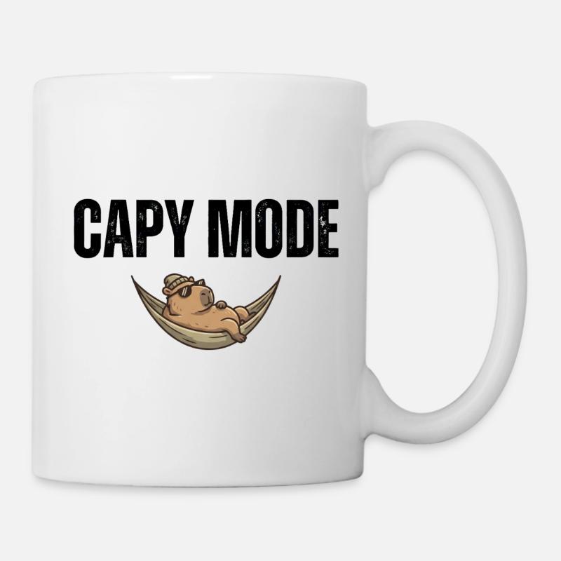 Capy Mode: Hängematten-Chill - Tasse - Weiß