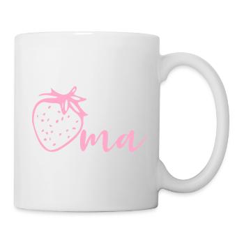 Erdbeeren Oma - Tasse - Weiß - Rechts