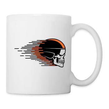 Skull Bicycle MTB Mountain Bike Road Bike Design - Mug - white - Right