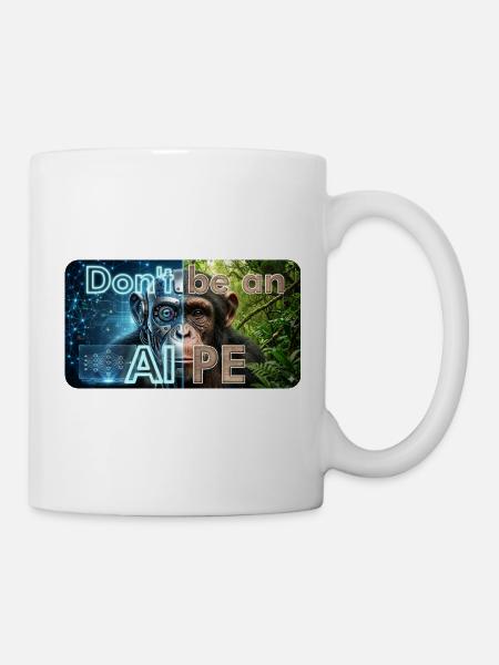 Don't Be an Ape: AI Contrast - Mug - white