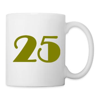 25. 25 YEARS. 25th ANNIVERSARY. 25 YEARS ANNIVERSARY. - Mug - white - Right