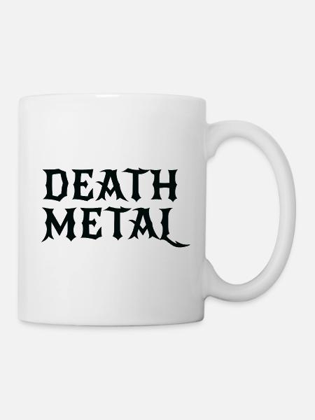Death Metal fettes Logodesign - Tasse - Weiß