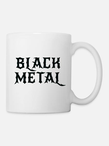 Black Metal-Logodesign - Tasse - Weiß