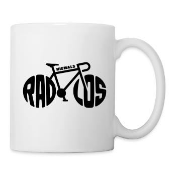Lustige Fahrrad Sprüche - Niemals radlos - Tasse - Weiß - Rechts