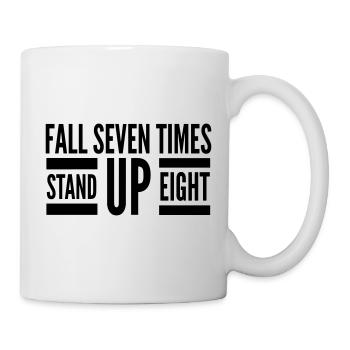 Fall Seven Stand Eight Quote - Mug - white - Right