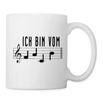 Ich bin vom Fach - Musiker Notenschrift Noten - Tasse - Weiß - Rechts
