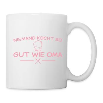 Niemand kocht so gut wie Oma - Geschenkidee - Tasse - Weiß - Rechts