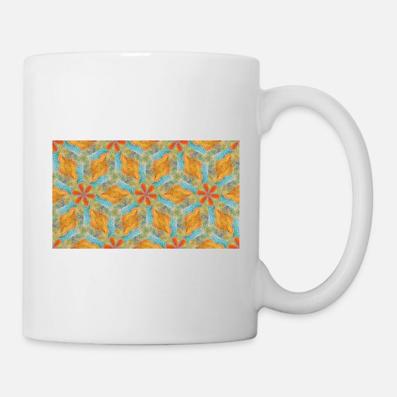 Kaleidoskop-Herbstflut - Tasse - Weiß