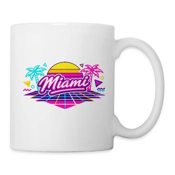 Miami Retro Disco Style Neon Vice Gift Idea - Mug - white - Right
