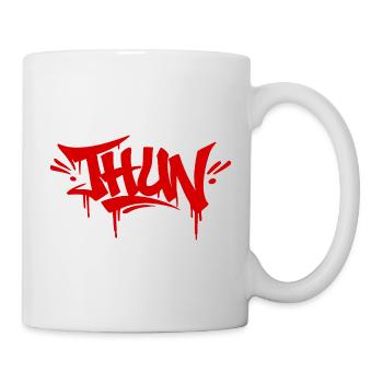 Thun Graffiti Tag rouge - Mug blanc - blanc - Droite