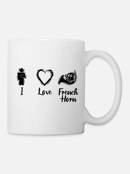 Waldhorn Liebe - Tasse - Weiß