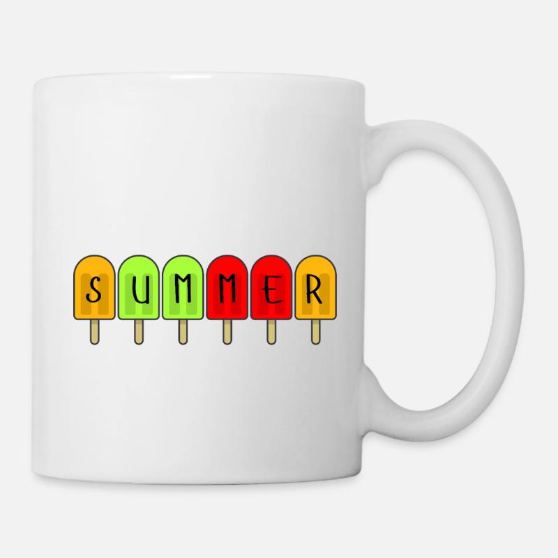 Hallo Sommer-Eis am Stiel - Tasse - Weiß