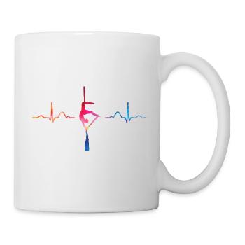 Vertical Scarf Heartbeat Aerial Acrobatics Aerial Silk - Mug - white - Right