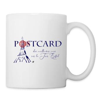 Eiffelturm Abbildung mit Inschrift - Tasse - Weiß - Rechts