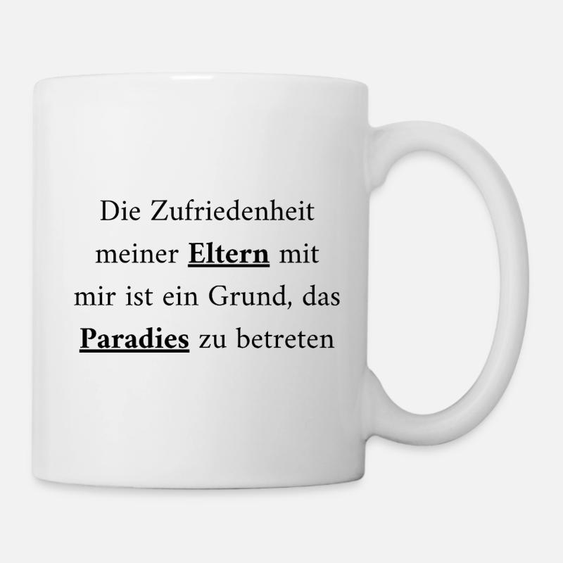 Parents & Paradis : Un chemin vers le bonheur - Mug blanc - blanc