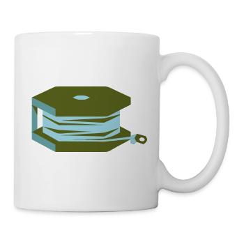 Angelschnur Spule Angler Gear - Tasse - Weiß - Rechts
