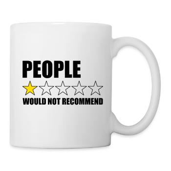 On ne recommanderait pas les anti-humains introvertis - Mug blanc - blanc - Droite