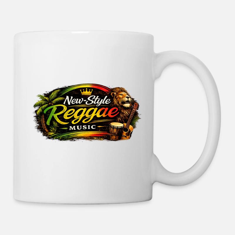 Style reggae music Ovale - Mug blanc - blanc