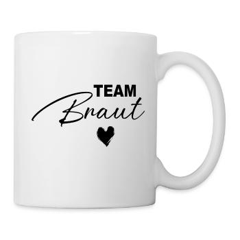 Team Braut Design für eine Hochzeit Junggesellin - Tasse - Weiß - Rechts