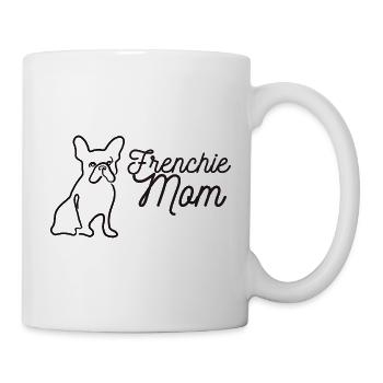 Frenchie Mom Silhouette Script Lineart - Mug - white - Right