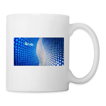 Cobalt Bubblewave Abstract - Mug - white - Right