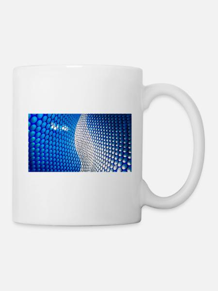Cobalt Bubblewave Abstract - Tasse - Weiß