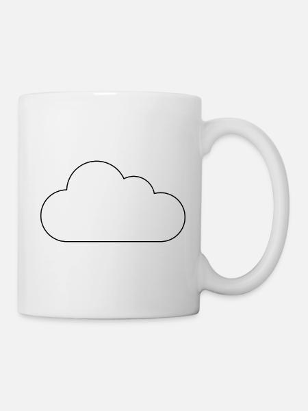 Wolkenumriss - Tasse - Weiß