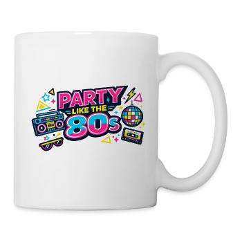 Fête Néon Rétro des années 80 - Mug blanc - blanc - Droite