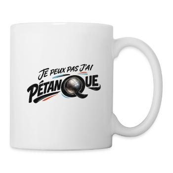Je peux pas j'ai Pétanque — Design Boule Moderne - Mug blanc - blanc - Droite