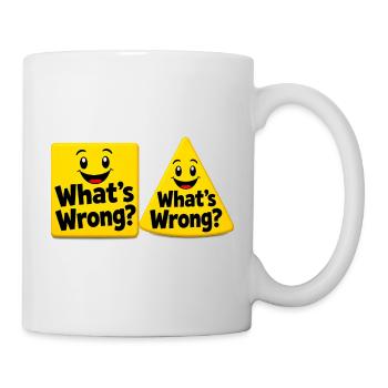 What is wrong? Yellow block design - Mug - white - Right