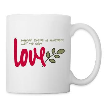 Laisse-moi semer l’amour - Mug blanc - blanc - Droite