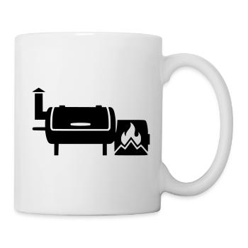 BBQ Smoker Grillmeister Pulled Pork Grillen - Tasse - Weiß - Rechts