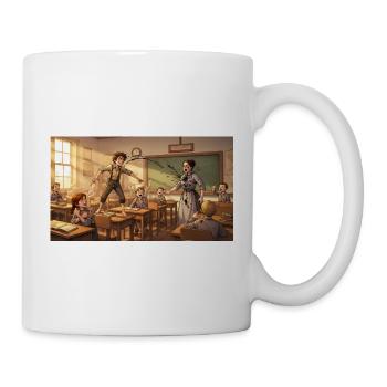 Rebellion und Chaos im Klassenzimmer Tom Sawyer - Tasse - Weiß - Rechts