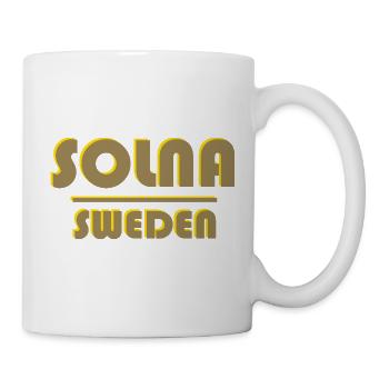 Solna Sweden Wordmark Neon Outline - Mug - white - Right