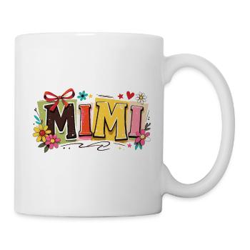 Mimi Granny Flowers Gift Retro Grandma - Mug - white - Right