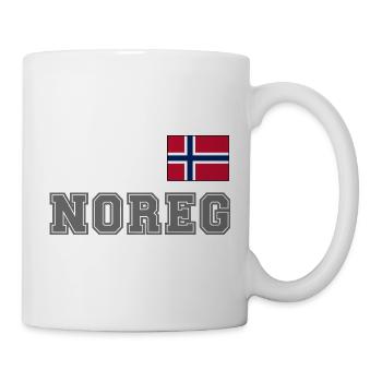NORVÈGE - look maillot NOREG - drapeau sur la poitrine - Mug blanc - blanc - Droite